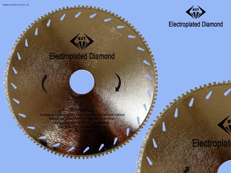 Electroplated diamond circular saw