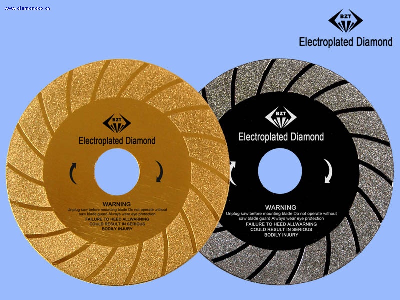Electroplated diamond grinding and cutting blade