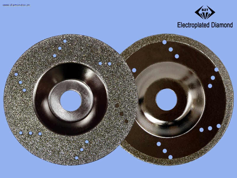 Electroplated diamond cup wheel