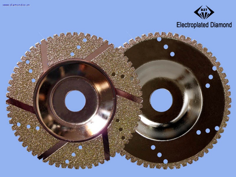 Electroplated diamond angle grinding