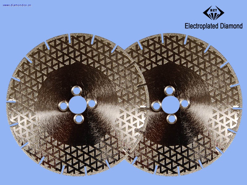 Electroplated diamond babysbrath cutting blade