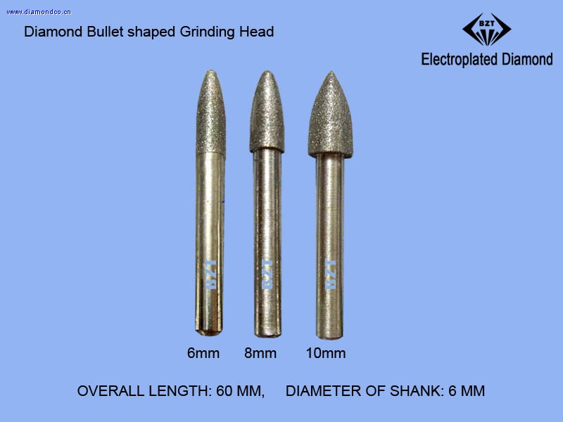 6mm Bullet Shaped Grinding Head