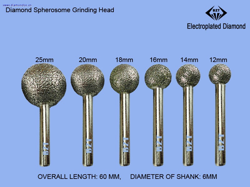 电镀金刚石球形磨头-6mm