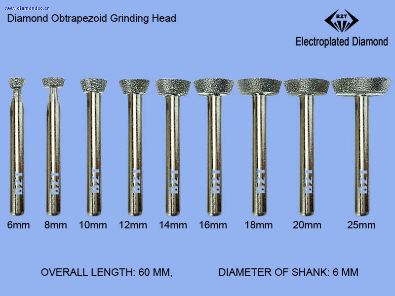 6mm Obtrapezoid Grinding Head