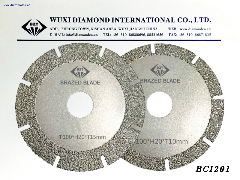 Brazed cutting blade - U-shaped hole