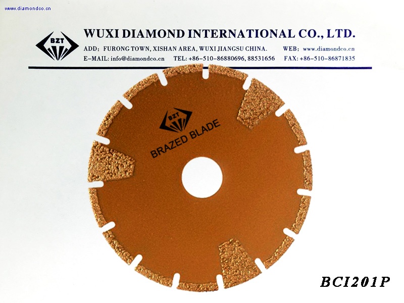 Brazed cutting blade - U-shaped hole