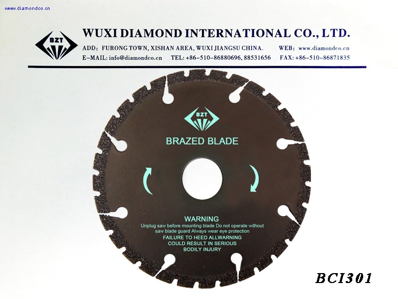 Brazed cutting blade - Whistle hole